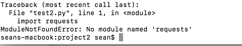 project 2 import python import error 