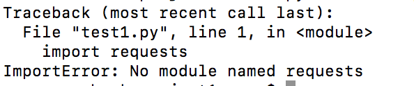 python import error no module named requests